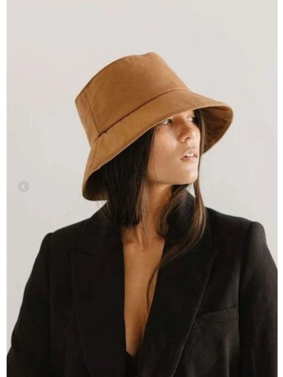 GIGI PIP Accessories - NWT Gigi Pip Brown Rylee Bucket Hat S/M 57 MSRP$64.00